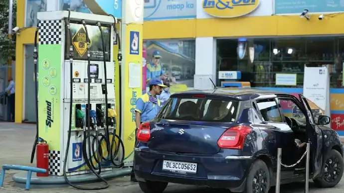 A petrol pump in Delhi.