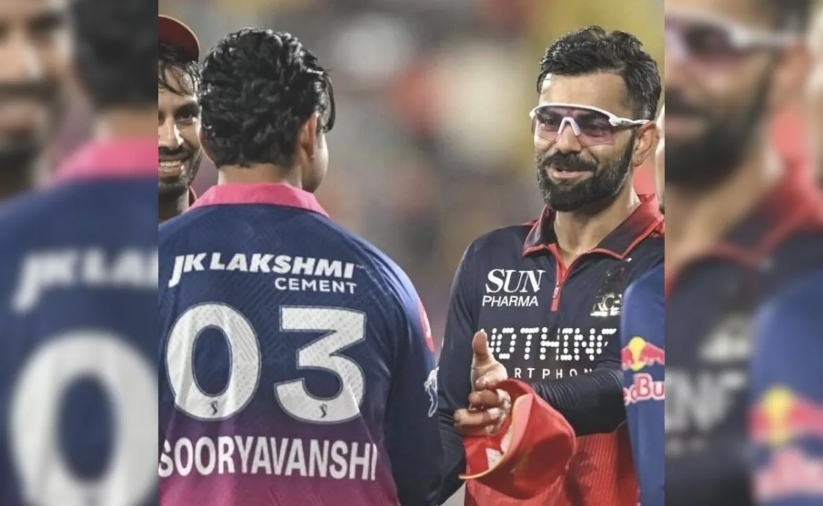 Vaibhav Sooryavanshi (L) and Virat Kohli