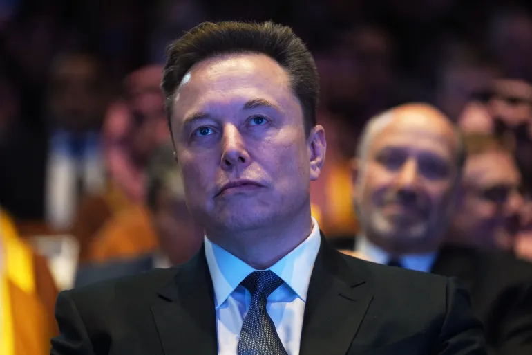 Elon Musk attends the Saudi Investment Forum at the Kennedy Center, in Washington, DC, the US, on November 19, 2025.